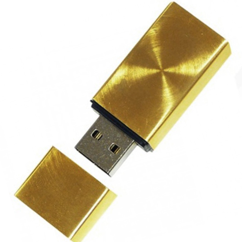 Gold-Iron-Square-USB-Flash-Drive