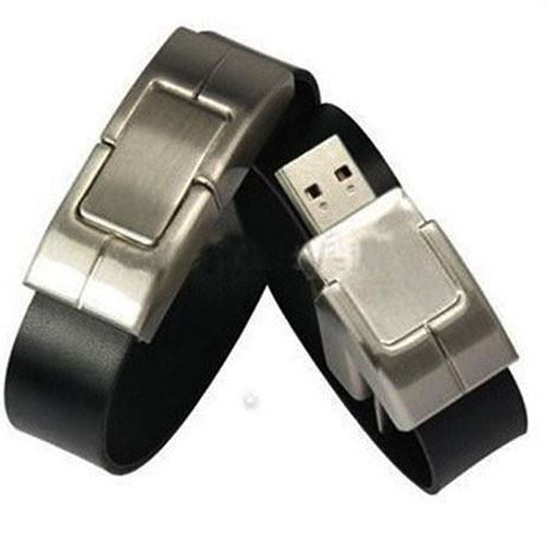 Leather wrist USB drive