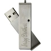 Metal-USB-Flash-Drive-Swivel-Brushed-Silver-with-Keychains