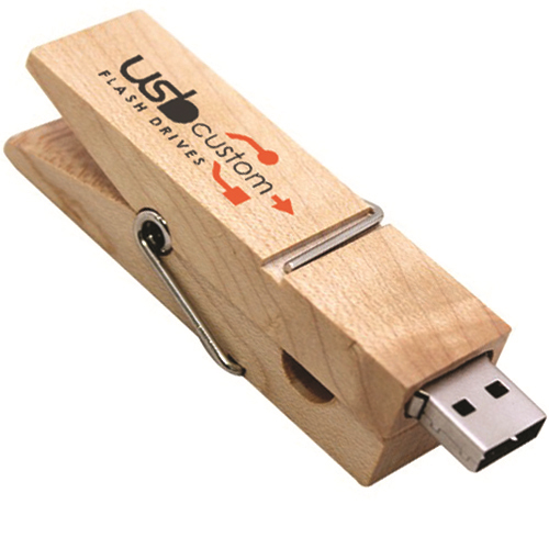 Promotion-Quality-Clothes-Pin-Clip-Wooden-USB