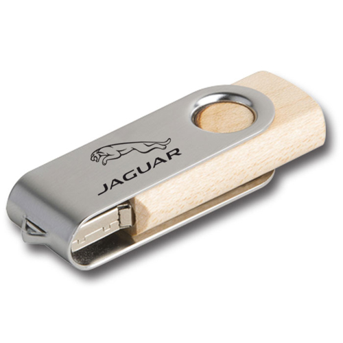 wooden swivel usb flash drive