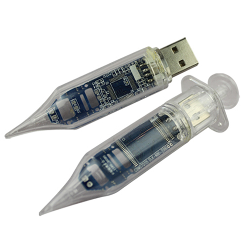 Injection transparent usb flash drive