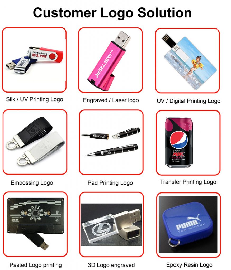 USB pen drive logo printing solution
